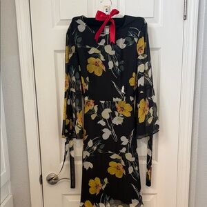 INC International Concepts black with yellow flowers